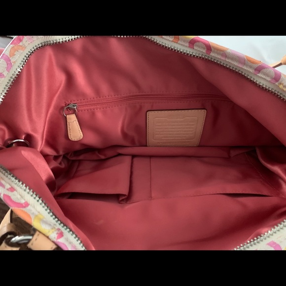Sherbet “c” Coach Leather Handbag - Picture 5 of 5